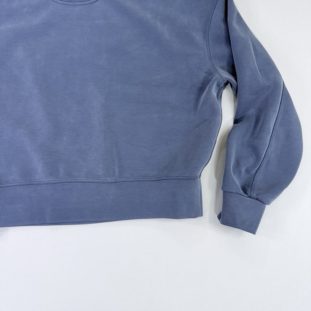 Lululemon Softstreme Perfectly Oversized Cropped Crew Pitch Blue Size 4 Perfect - Picture 5 of 13
